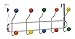 Produktbild Spetebo Garderobenleiste mit 10 bunten Haken - Türhakenleiste Türgarderobe Hakenleiste Türhaken