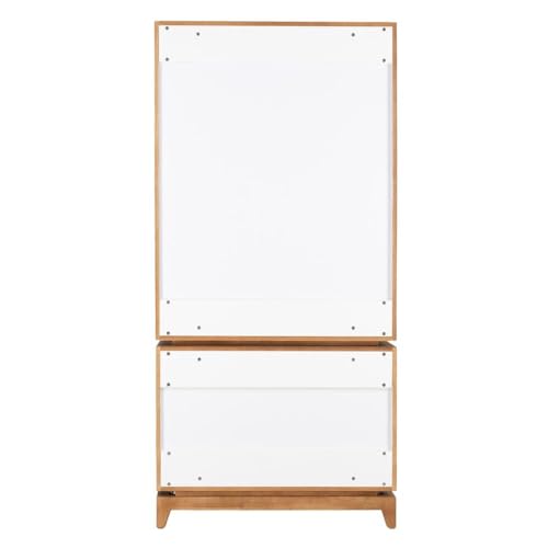 Image of Wakefit Wardrobe | 3 Year Warranty | Solid Wood Almirah, Cupboard for Clothes Storage | 2 Door, 1 Drawer | Kente - Midas Gold