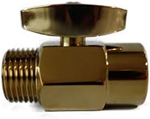 Brass 100% Shut Off Valve for Shower Head - Titanium Gold