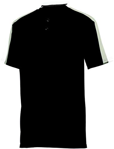 Augusta Sportswear Men's 3XL 1557, Black/White/Silver Grey, XXX-Large