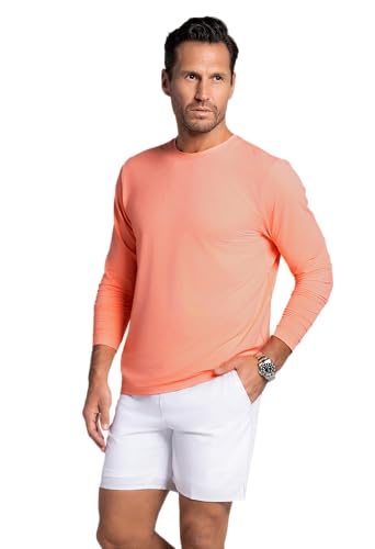 IBKUL Athleisure Wear Sun Protective UPF 50+ Icefil Cooling-Long Sleeve Crewneck T-Shirt (Modern Fit)-93199