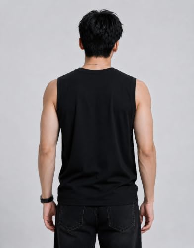 Image of JUGULAR Tank Tops Sleeveless T-Shirt for Men Gym Wear Vest Solid Stylish Round Neck Running for Sports Workout Fitness & Casual or Beach Wear