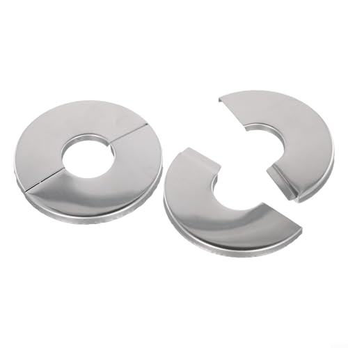 Cache-tuyau en acier inoxydable pour dissimuler les tuyaux fixés aux panneaux de douche, baignoires et robinets muraux (65 x 23 mm)