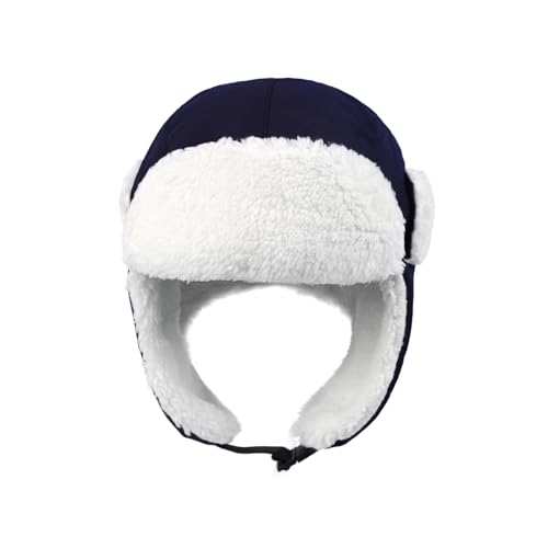 Christmas Trapper Hat with Ear Flaps for Toddlers Kids Warm Fleece Lined Winter Aviator Pilot Hat for Boys Girls 2-4T