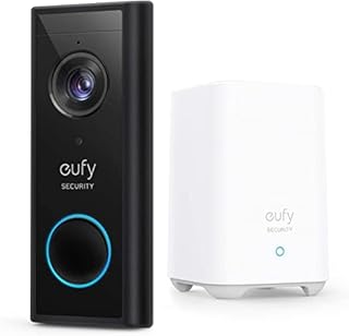 eufy Security, Video Doorbell 2K (Battery-Powered) with HomeBase, 2K HD, No Monthly Fee, On-Device AI Detection,16GB Local Storage, Compatible with eufy Security Devices(Renewed)