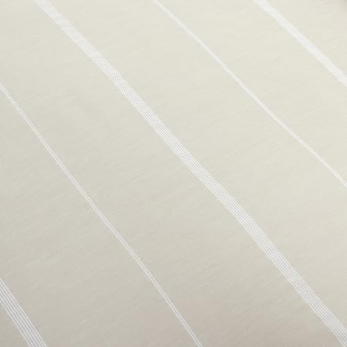 Lush Decor Classic Farmhouse Woven Striped Comforter King Size 3 Piece Set Neutral & Off White - Beige Bedding Set King Comforter - Farmhouse Decor by Lush Decor - Image 4