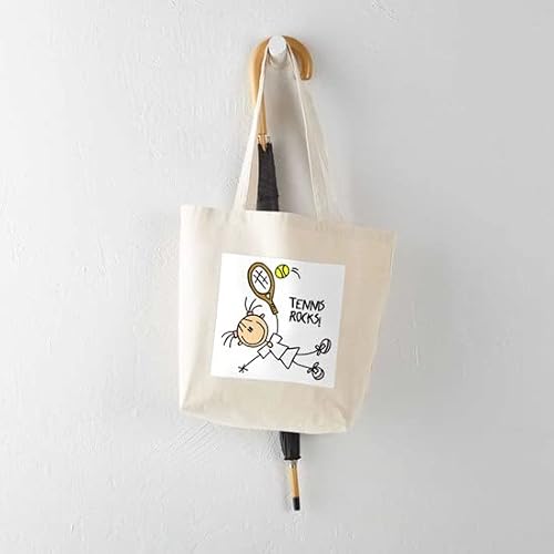 Cafepress Tennis Rocks! Tote Bag Natural Canvas Tote Bag, Reusable Shopping Bag #TOP6