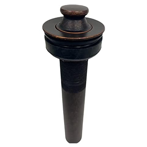 SimplyCopper 1.5" Aged Copper Lift & Turn Drain for Copper Bathroom Sink Non-Overflow Cover