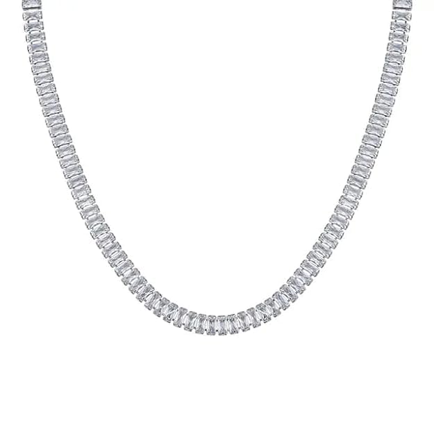 Mc Stan Chains Cuban Link Chain for Man Women girls gents Miami Necklace for men Iced Cubic Zirconia diamond Silver Long Stainless Steel Ice Rhinestone Hip hop Stylish Rapper -71-image-17