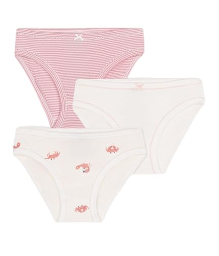 Petit Bateau Children's crab-print cotton panties - 3-Pack SIZES 2-12 YEARS