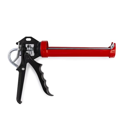 PENNELLIFICIO 2000 | Pistolet professionnel pour silicone, poignée en aluminium avec manille de support en plastique, cartouches pour scellant de 280 ml ou...