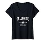 Photo Gallery donna telluride colorado co design sportivo sportivo vintage maglietta con collo a v Photo Gallery donna telluride colorado co design sportivo sportivo vintage maglietta con collo a v