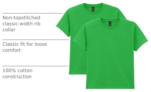 Image of Gildan Unisex-Child Gildan Youth Heavy Cotton T-Shirt, Style G5000b, 2-Pack