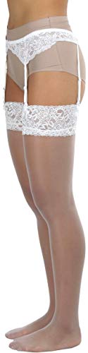 Image of ToBeInStyle Women's Lace Classic Elegant Sheer Garter Belt