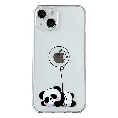 Caseative Cute Cartoon Panda Clear Soft iPhone Case (White-2,iPhone 11 Pro Max) Cover