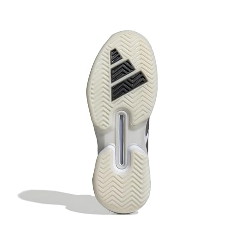 adidas Women's Adizero Ubersonic 5 Tennis, White/Silver Metallic/White, 9.5 by adidas - Image 2