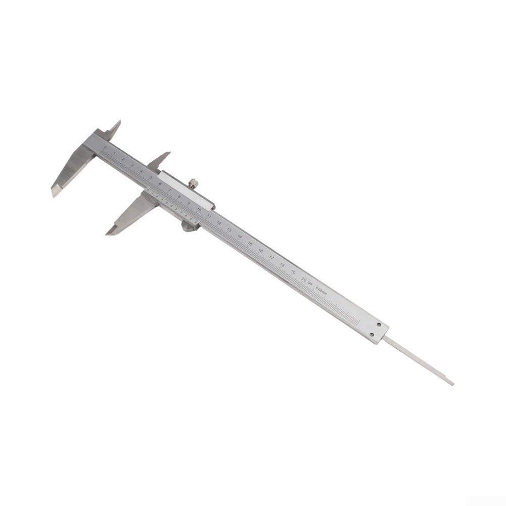 Calibro a corsoio da 150 mm, per officina, scuola, hobby (200 mm)