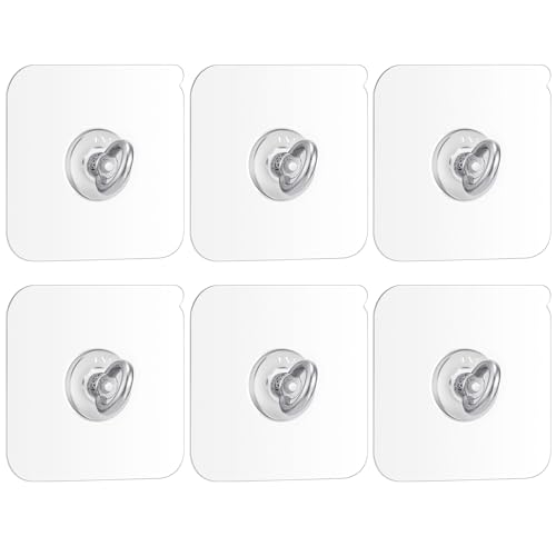 Beeveer 6 Pcs Heavy Duty Adhesive Ceiling Hooks Ceiling Wall