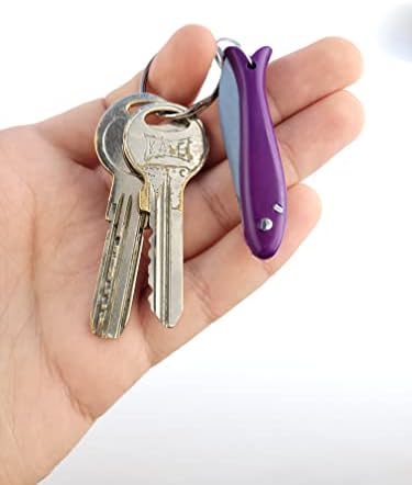 Mini Balık Anahtarlık Yatağan El İşçiliği Cep Aksesuarı Erkek Hediyelik (MOR) - Görsel 2