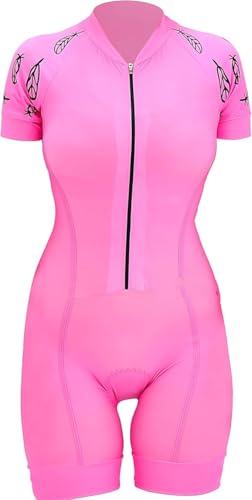 Combinaison de triathlon femme manches courtes idéale pour longues sorties vélo