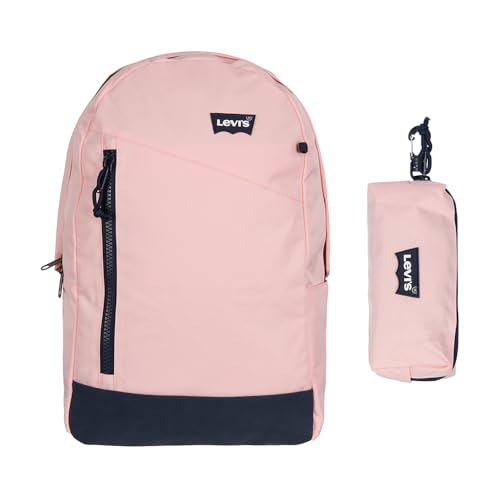 Levi's Kids Backpack with Pencil Case, Mochila Unisex niños, Pink, Large