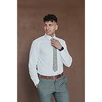 DAZI Men's Skinny Tie Floral Print Cotton Necktie, Great for Weddings, Groom, Groomsmen, Missions, Dances, Gifts. - Image 2