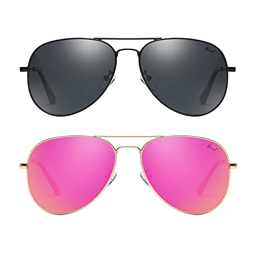 Image of Aviator Sunglasses for Men Women, Polarized Mirrored UV400 Lenses, Lightweight & Classic for Driving & Outdoors