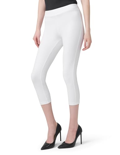 Hue Wide Waistband Cotton Capri Leggings — view 3
