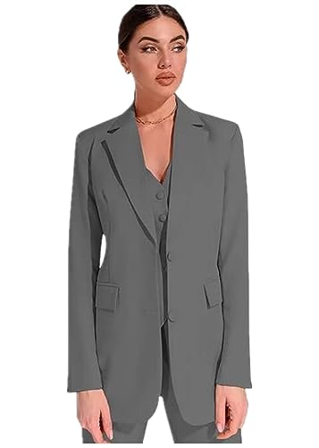 Womens Pantsuits Set One Button Blazer Pants Womens Suits for Business Groom Party