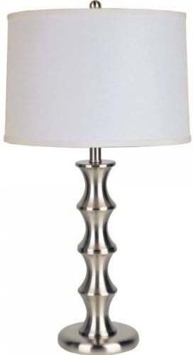 Brushed Stainless Steel Nickel Satin Modern Table Lamp