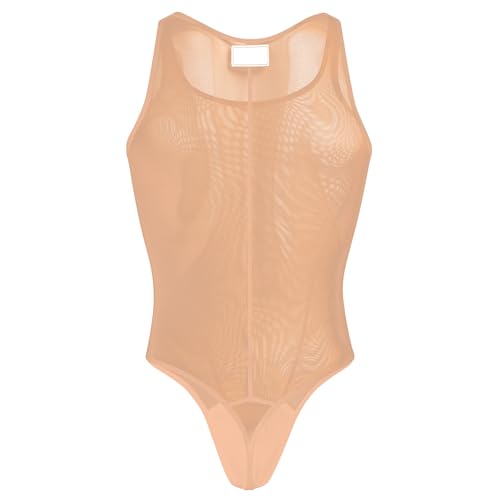 ABAFIP Men's Mesh Undershirts Bodysuit Sleeveless Sheer Tank Top Jumpsuit Fitness Mankini Jumpsuit4