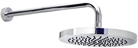 MODONA 10” Rain Shower Head and 16” Long Shower Arm with Flange – Polished Chrome - 5 Year Warrantee