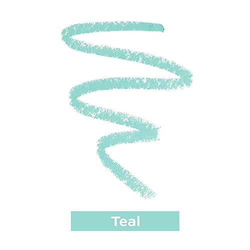 Makeup Revolution- Streamline Waterline- Eyeliner Pencil-Teal |Ultra Creamy and Pigmented texture |Smooth and buttery application |Smudge proof | Built in smudger for smokey looks | 1.3gm
