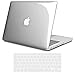 Price comparison product image TECOOL Case compatible with old MacBook Pro 15 inch Retina 2015 2014 2013 2012 (A1398), Plastic Snap On Hard Shell Cover & UK EU Keyboard Protector, Crystal Clear (Glossy)