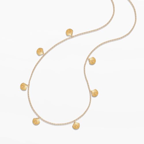 Shell Necklace - Beach Jewelry for Women, Charm Necklace - Gold Necklace for Women, Surfer Accessory, Waterproof, Non Tarnish Gold Necklace, Dainty Gifts for Women2