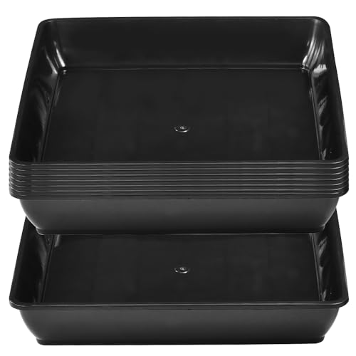 VGECEE 8 Stück Blumentopf Untersetzer Eckig Blumenuntersetzer 30*30cm Pflanzenuntersetzer Pflanzschale Quadratisch Kunststoff Pflanztopf Pflanzkasten Untersetzer Untertopf für Blumenkübel Blumentopf