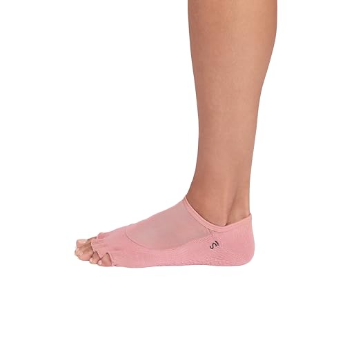 Image of toesox Luna Grip Socks Pilates Half Toe - Yoga Socks Non Slip for Barre, Ballet, Dance & Studio Workouts