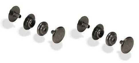 Tandy Leather Line 20 Gunmetal Black Plate Snaps 1261-03 -- TWO 10 Packs