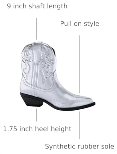 Image of Soda Women Cowgirl Cowboy Western Stitched Ankle Boots Pointed Toe Short Booties Rigging-S (Wide Fit Available)
