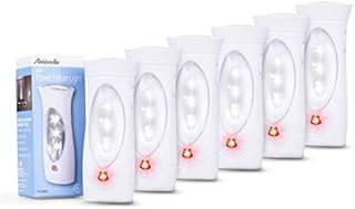 Amerelle LED Emergency Lights For Home Power Failure, 6 Pack – Triple Function Power Failure Light and Plug In Flashlight Combo, With Rechargeable Battery – Be Snow Storm & Hurricane Ready (71134)