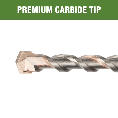 HLOFIZI 5/8\" x 8\" SDS Plus Hammer Drill Bits Masonry Drill Bits Carbide Tipped for Concrete, Brick, Block, Stone, 3 Pack