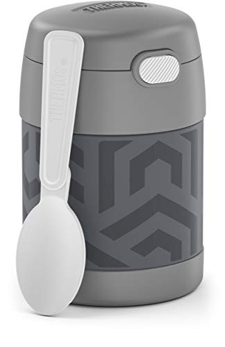 Image of Thermos Funtainer 10 Ounce Food Jar, Grey and Aqua Waves