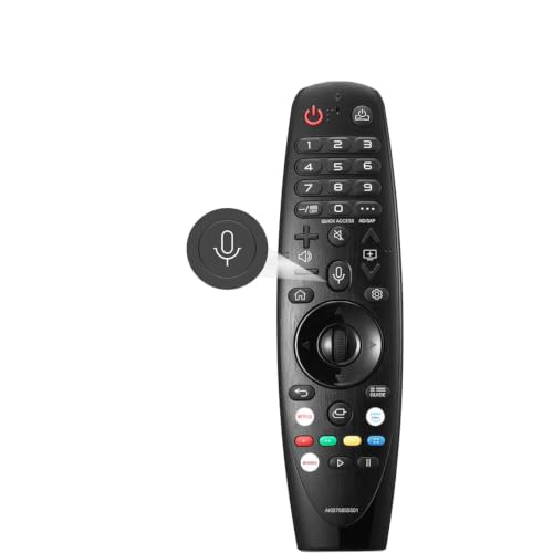 Noobaiti Voice Magic Remote for LG Smart TV LG-TV-Remote Control Replacement AKB75855501 AN-MR20GA MR19BA MR18BA MR650A with Voice Recognition and Pointer Function (Black)