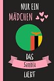 Nur Ein Mädchen Das Sambia Liebt: Nette lustige Abdeckung für Sambia | Länder Notizbuch | Lustiges Notizbuch-Geschenk für Sambia | 110 Seiten, 6x9 Zoll - Med Bahadda 18 