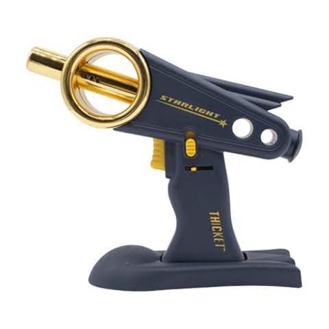 Thicket StarLight Torch Lighter – Adjustable Butane Flame, Metal Nozzle, Safety Lock, and Hands-Free Stand (Blue) Cover