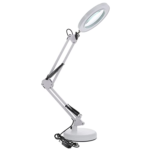 Artibetter 1 juego Lámpara LED de Aumento con Luz Lámpara de Mesa para Belleza y Maquillaje Lupa Profesional con Abrazadera Iluminación Multiángulo y Portátil para Estudio y Manualidades
