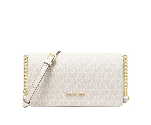 Michael Kors Jet Set - Bolso cruzado con logotipo Signature Light...