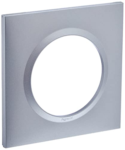 LEGRAND - Plaque dooxie Carrée - Plaque de Finition pour Prises et Interrupteurs dooxie - Fabriqué En France - 1 Poste - Aluminium Mat