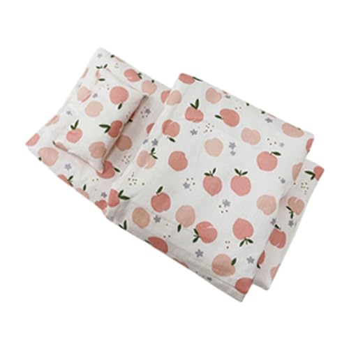 Harilla Puppenbettwäsche-Zubehör-Set, vorgetäuschtes Spielzeug, Rollenspiele, inklusive Matratze, Steppkissen, für Puppenwiegen, Puppenbetten, 10–25 cm große, Weiß