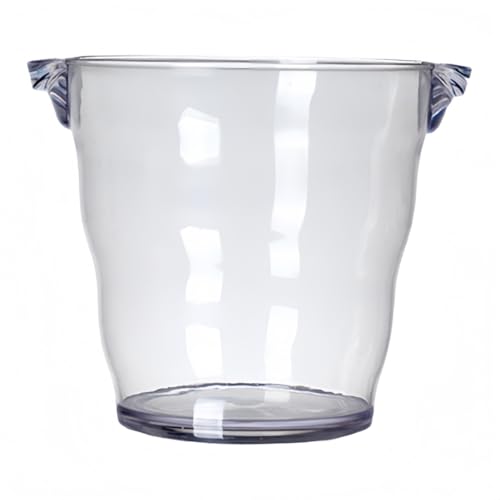 Vzck ワインクーラー アクリルアイスペール シャンパンクーラー アイスペール 飲料バケツ ビール ポータブル 氷コンテナー 吊り手付き パンチボウル 大容量 軽量 日本酒 シャンパン 焼酎保冷 ワイン ビール カ パーティー ビジネス用 家庭用 業務用